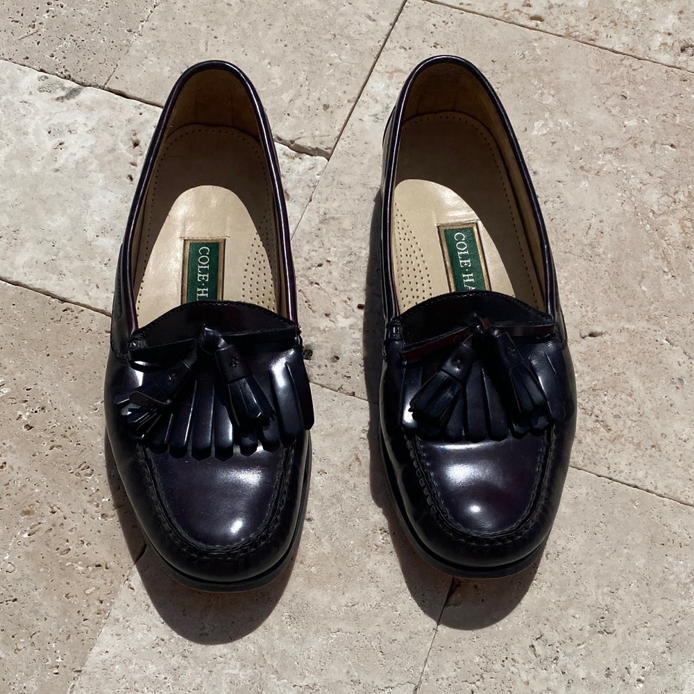 Cole Haan Men's Dark Brown Leather Tassel Loafers